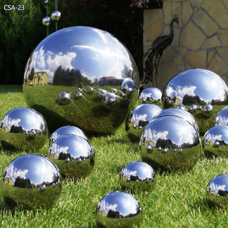 Park Large Stainless Steel Ball Sculpture for Lawn