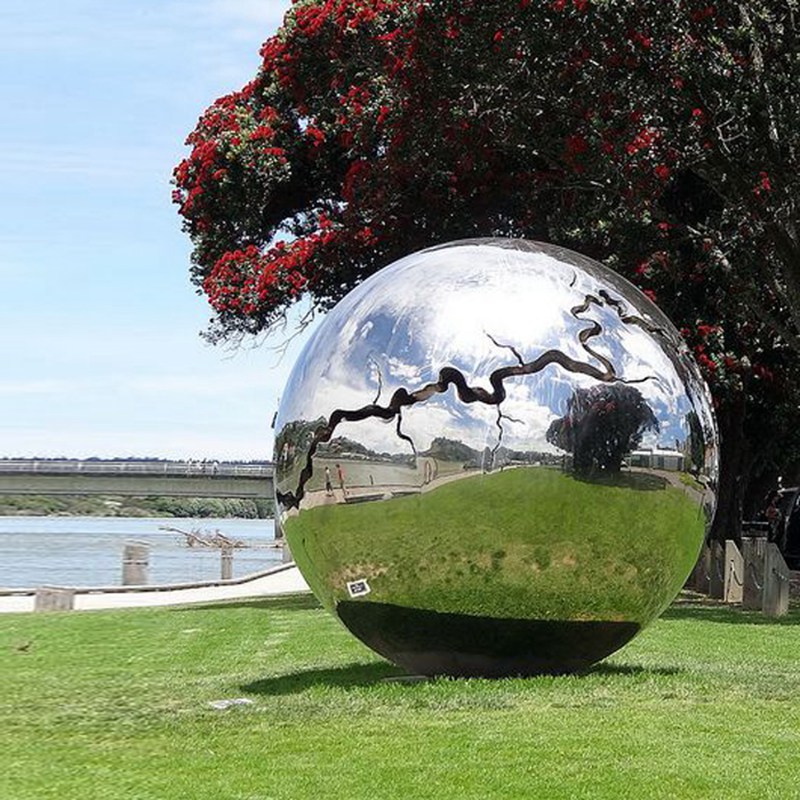 Park Large Stainless Steel Ball Sculpture for Lawn