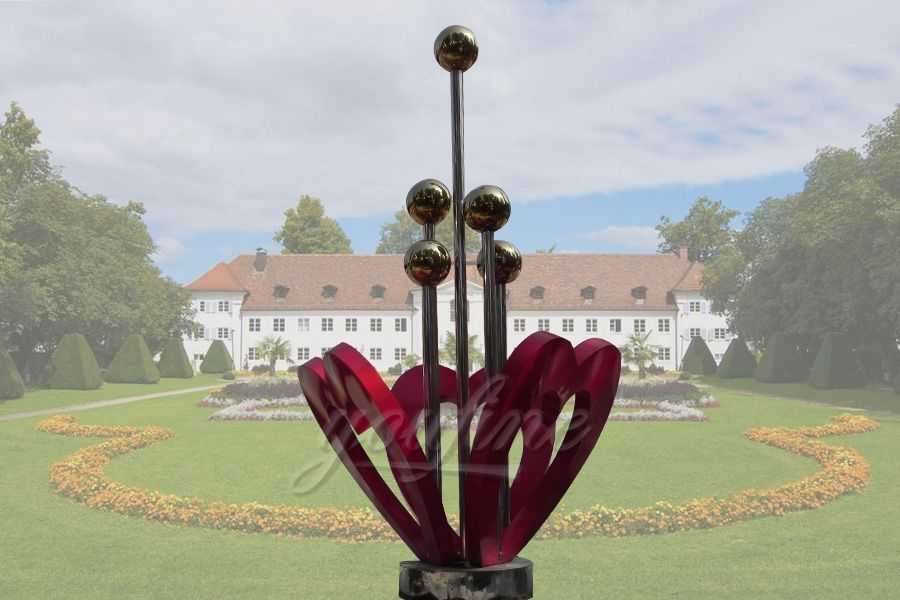 Public Art Stainless Steel Flower Sculpture