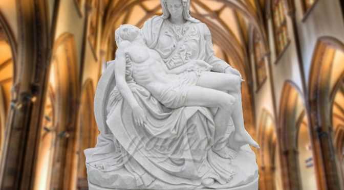 The World Famous Statue of White Marble Pieta Statue