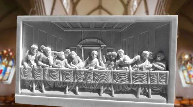 Last Supper Decorative Marble Relief Sculpture