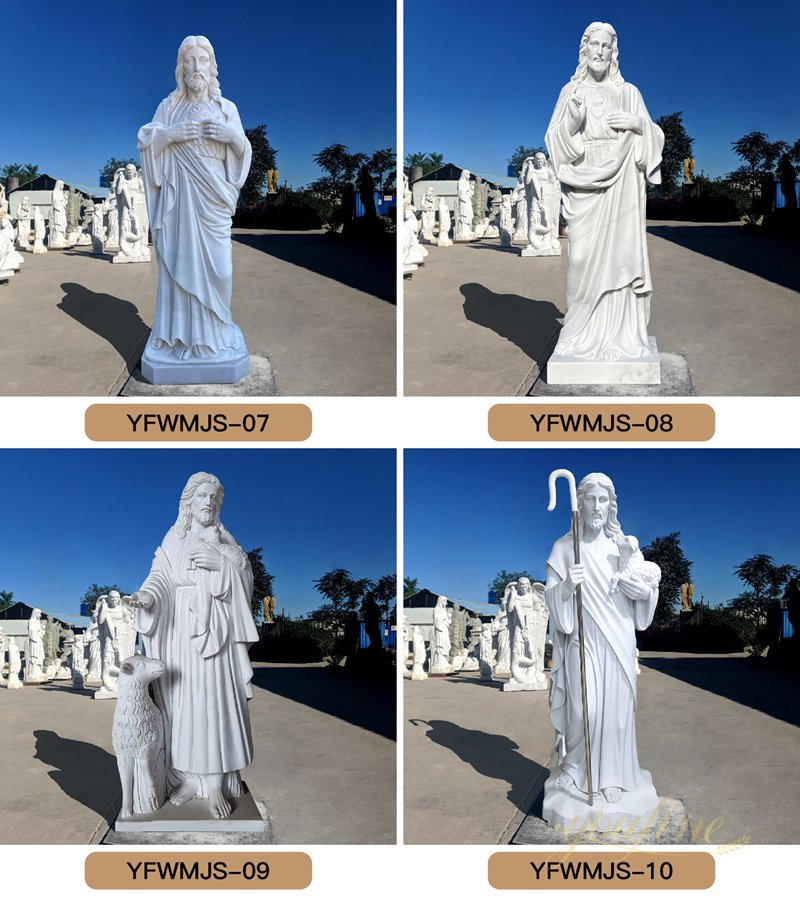 Religious White Marble Jesus Statue