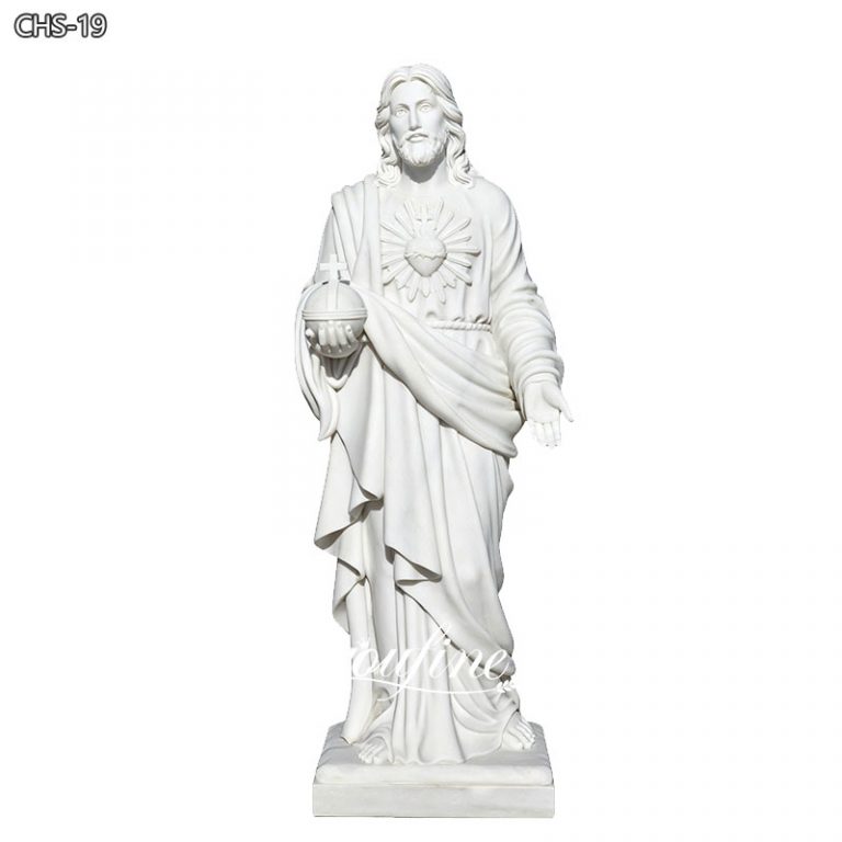 Religious White Marble Christ Jesus Statue CHS-19