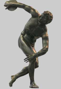 Roman Bronze Discobolus Sculpture