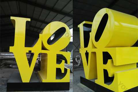 Stainless steel sculpture love -1