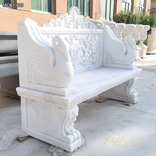 White Swan Design Marble Bench for Garden MOK1-023