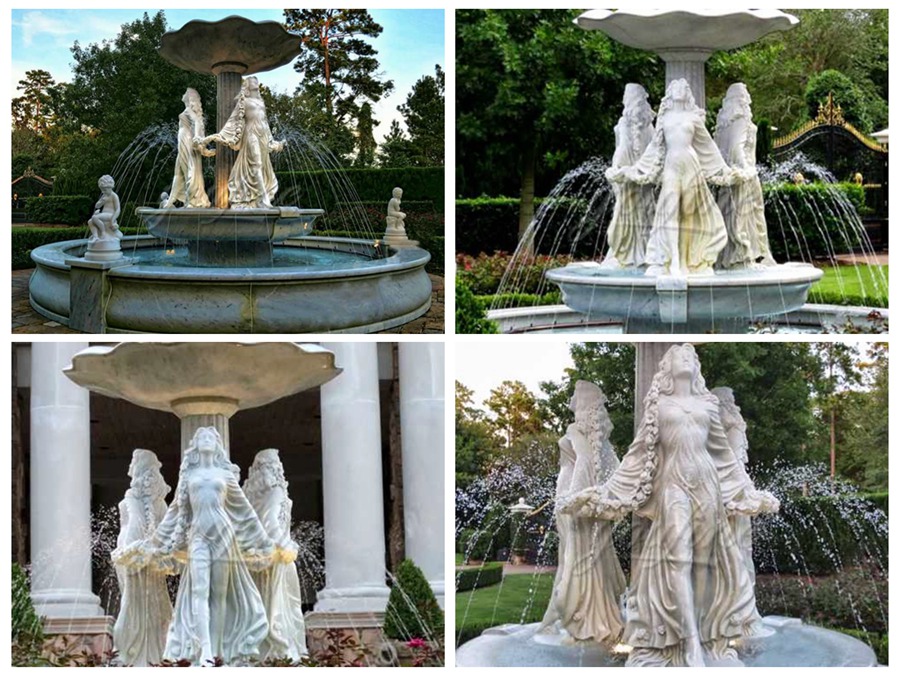 White Woman statue Marble Fountain Suppliers
