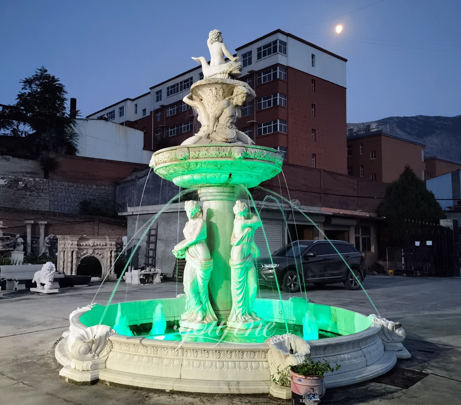 White Woman statue Marble Water Fountain Suppliers