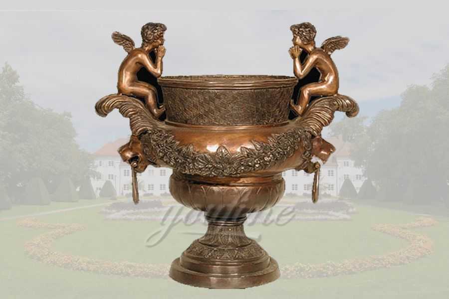 antique bronze outdoor planters for sale