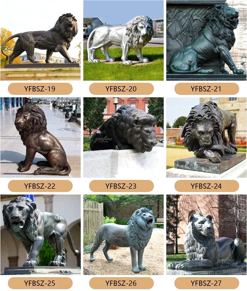 antique lion statue-YouFine Sculpture