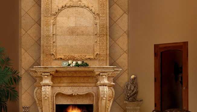 Stone Fireplace Mantel 