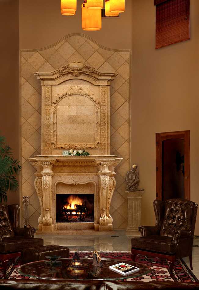 The Brief Introduction of the Stone Fireplace Mantel from China Supplier of Sculpture