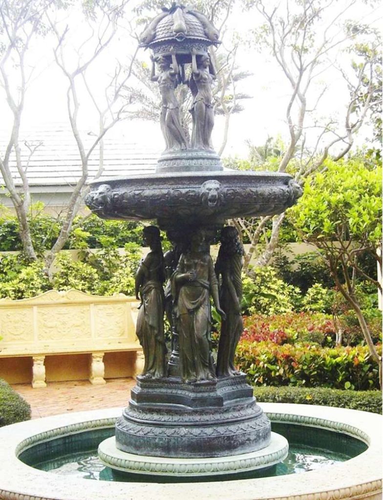 Superb large garden elegant lady bronze statues fountain for sale YouFine Sculpture