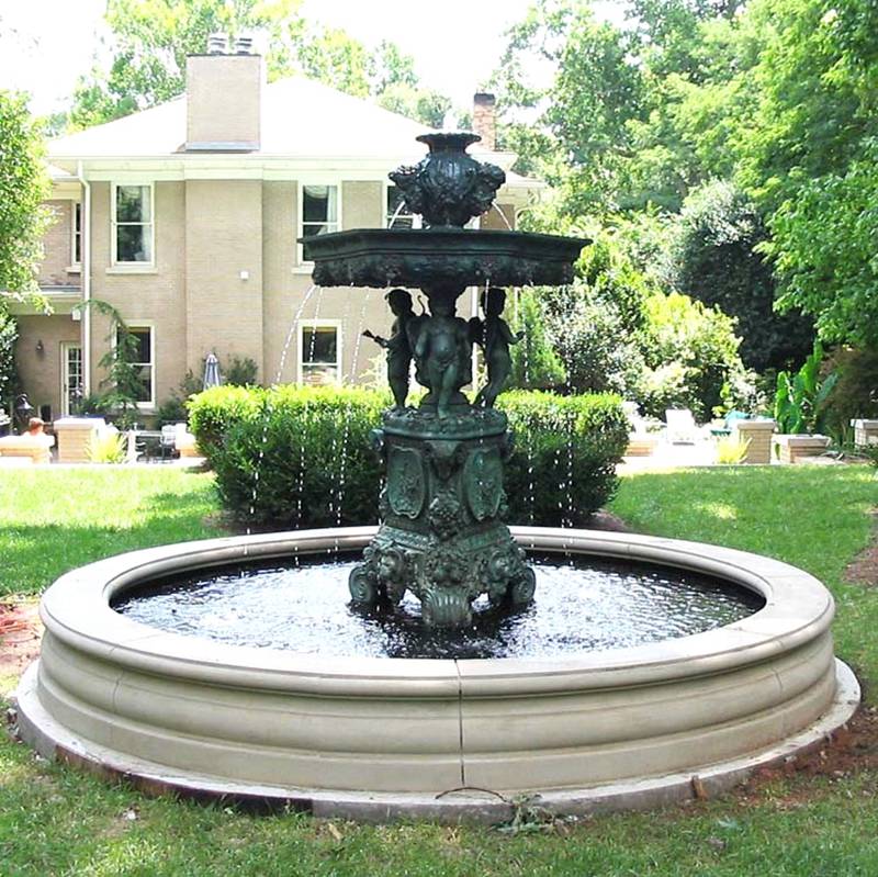 bronze fountain statues