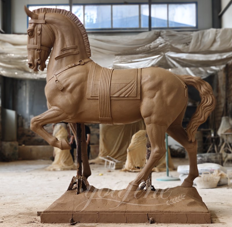 bronze horse sculpture clay model