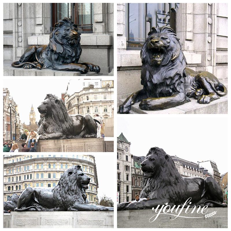 bronze lion sculpture-YouFine Sculpture