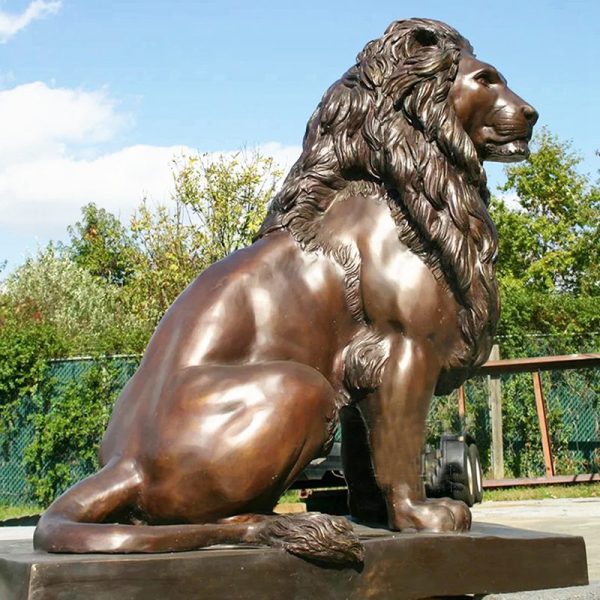 bronze lion statue