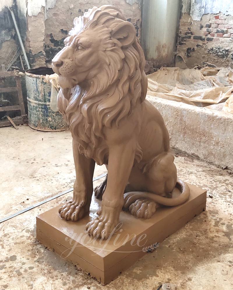 bronze lion statue Clay Mold