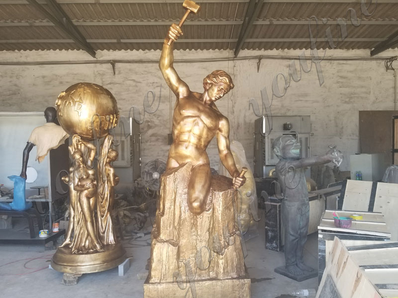 bronze self made man statue replica
