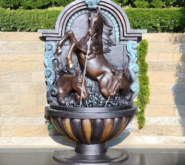 bronze wall fountain