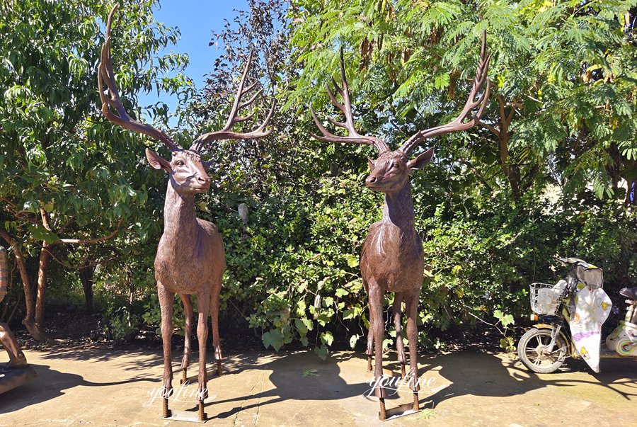 deer statues art for outside