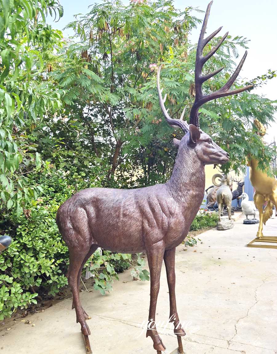 deer statues for outside garden