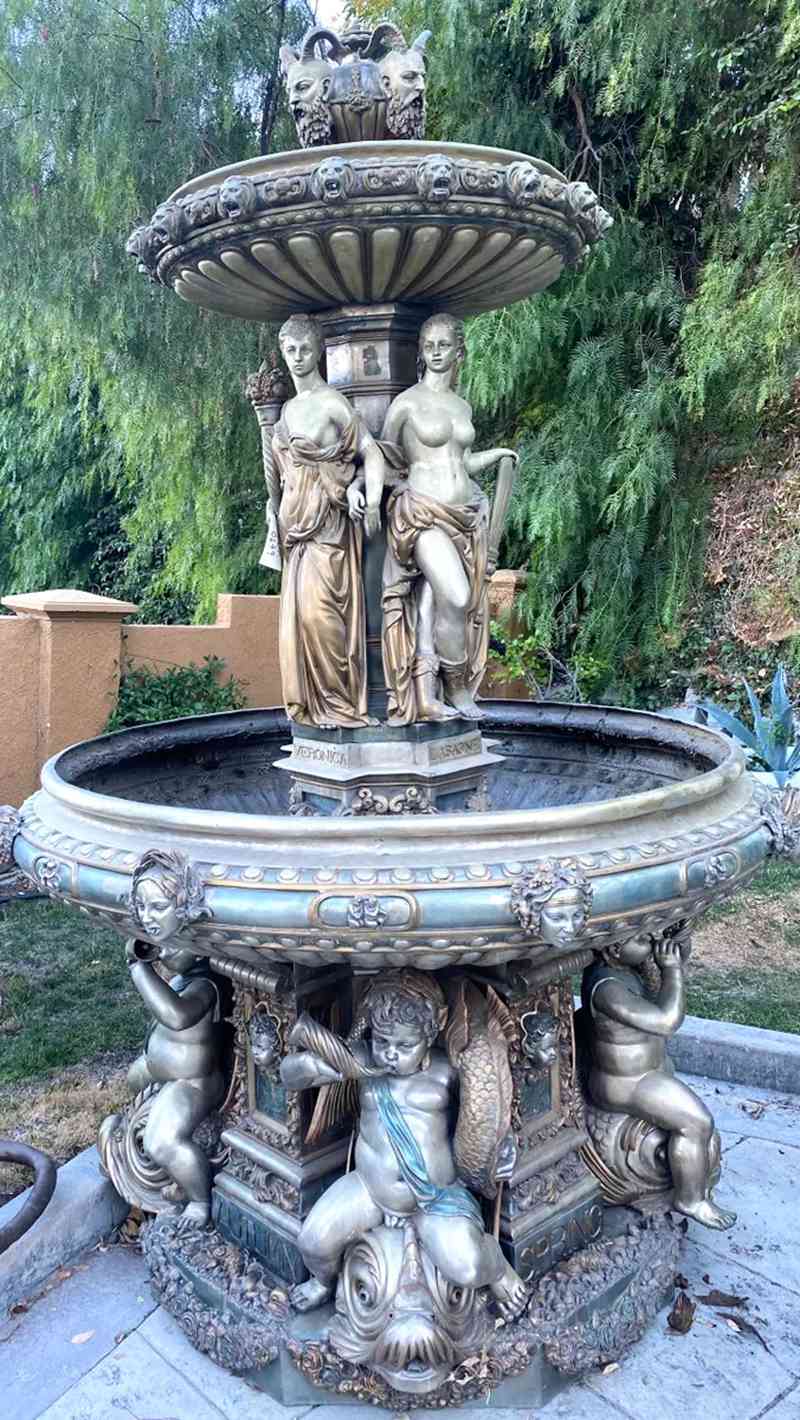 elegant fountain statues