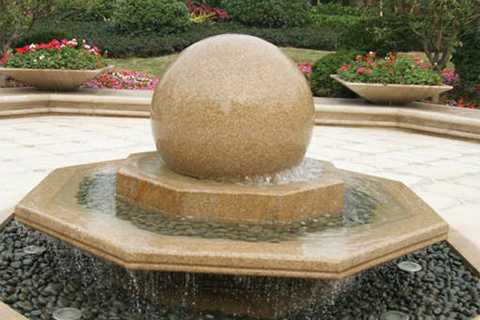 floating marble ball fountain for garden decor