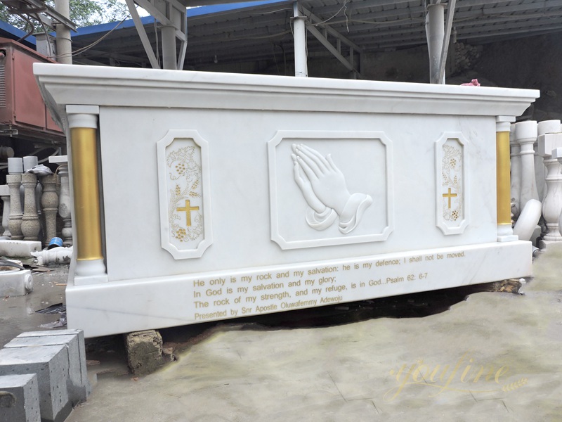 hand carved marble altar for church supplier