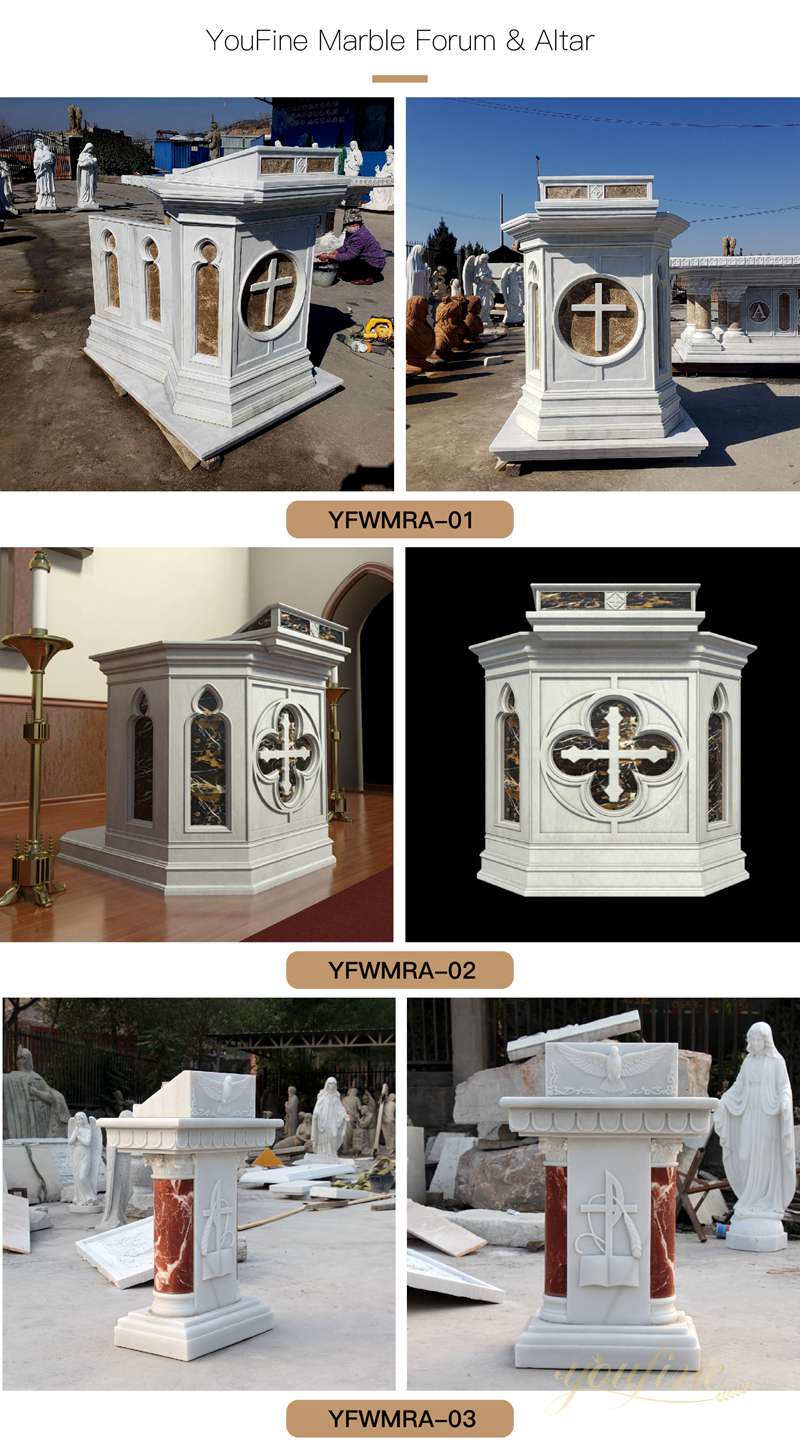 hand carved marble altar for church supplier