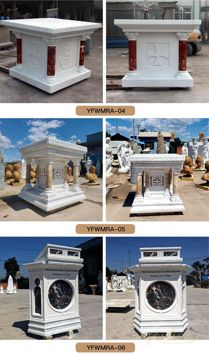 hand carved marble altar for church supplier