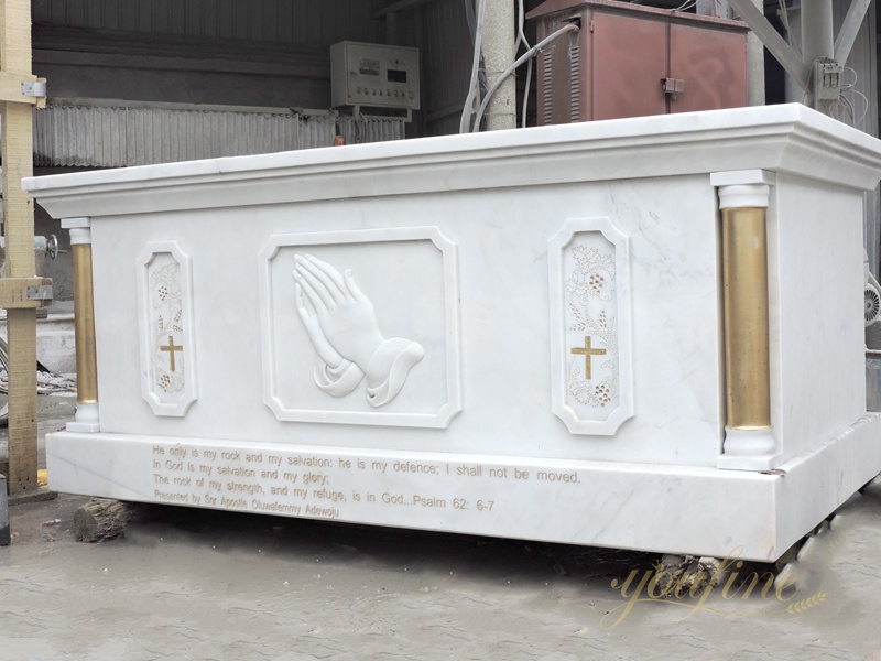 hand carved marble altar for church supplier