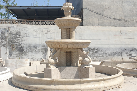 Garden Stone Swan Marble Water Fountain Supplier