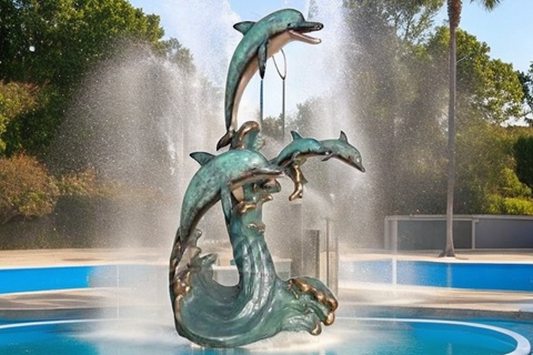 large bronze dolphin