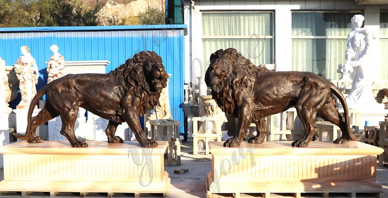 large bronze lion statue-YouFine Sculpture