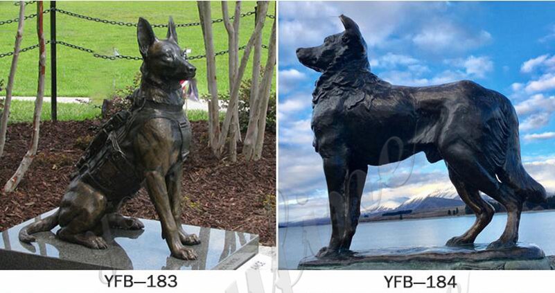 large outdoor bronze dog statues for sale