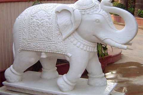 life size Marble Elephant Statue for Sale