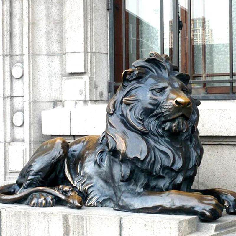 Antique Life Size Bronze Lion Statue BABL-06