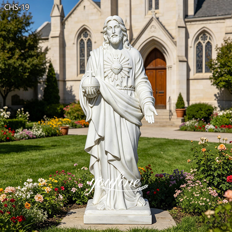 lifesize White Marble Christ Jesus Statue
