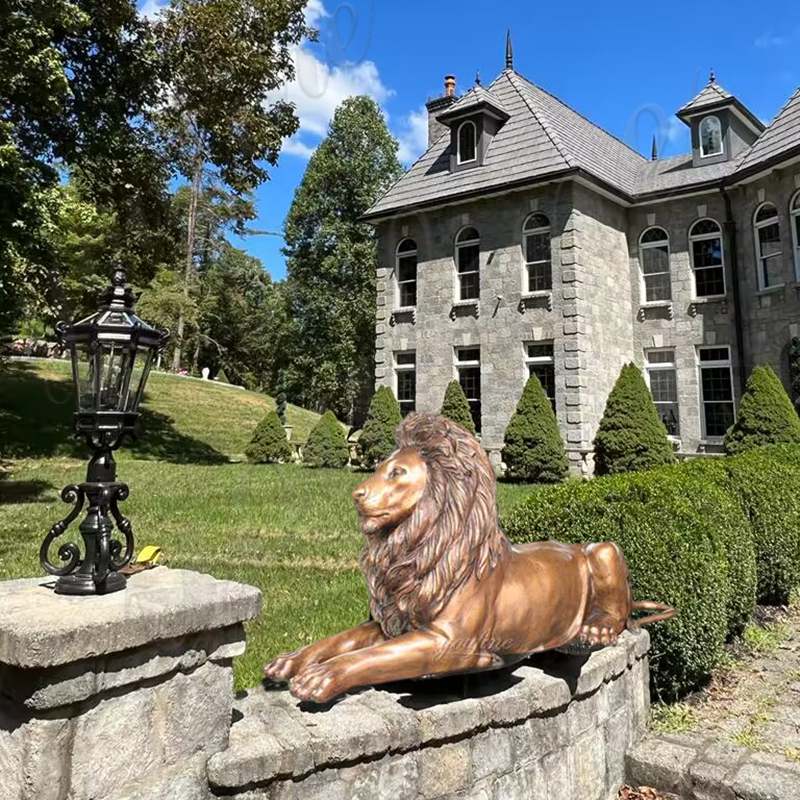 Decoration casting bronze lion statue