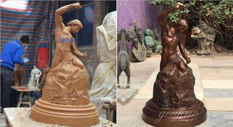 man sculpting
