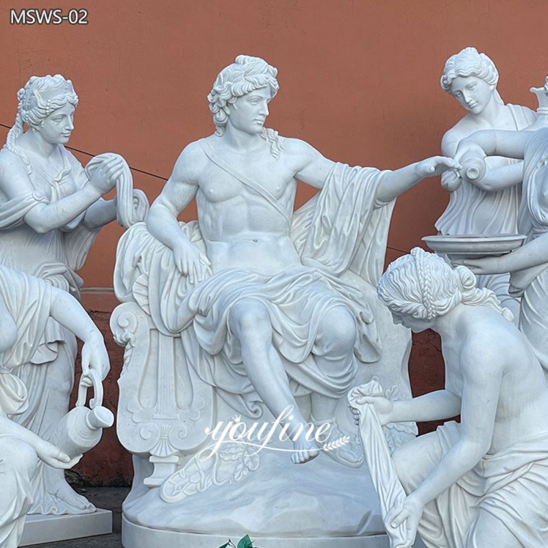 marble Apollo Attended by the Nymphs Statues