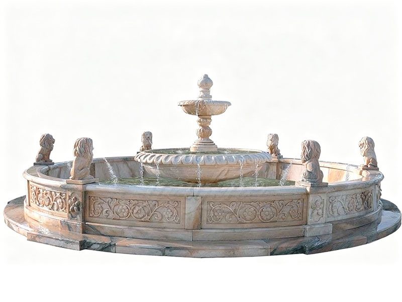marble classic lion fountain