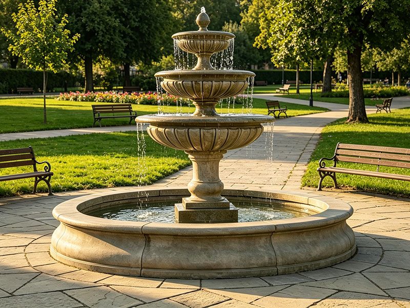 Granite Small Park Fountain