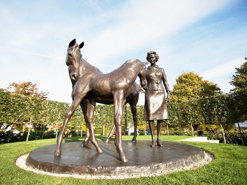 mare and foal bronze sculpture