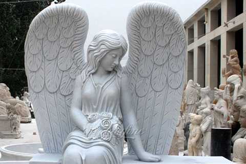 modern Beloved Angel Marble tombstone