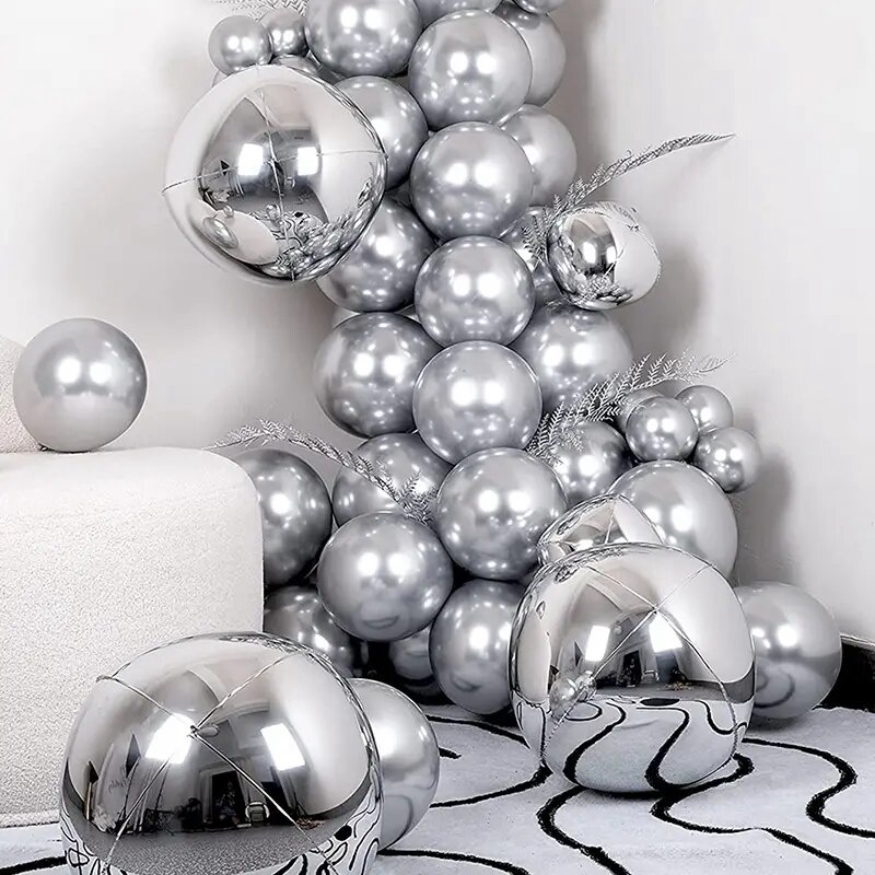 modern stainless steel ball sculpture