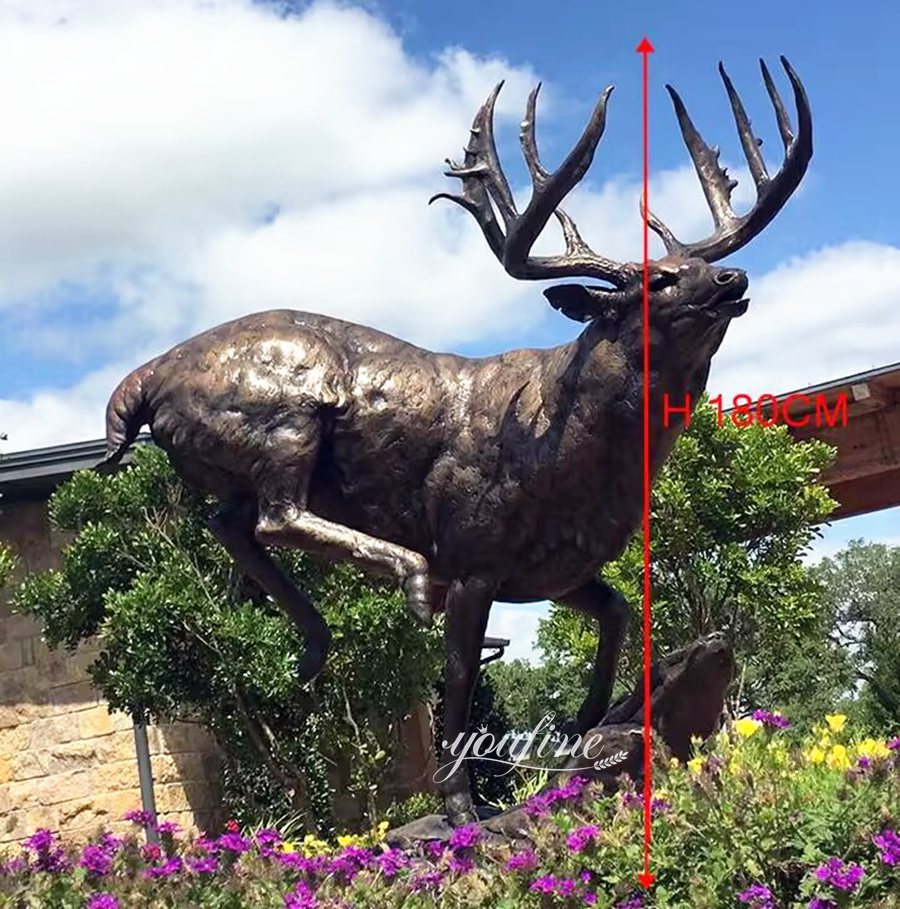outdoor garden deer sculptures
