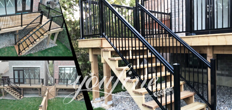 outdoor metal stair railings-YouFine Art Railing