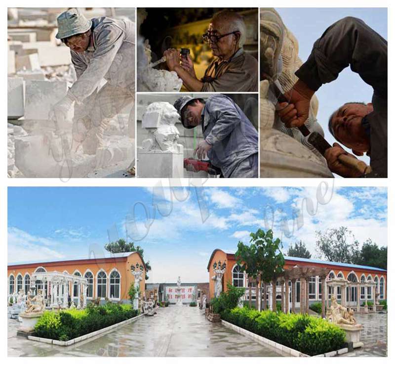 process of marble elephant statue